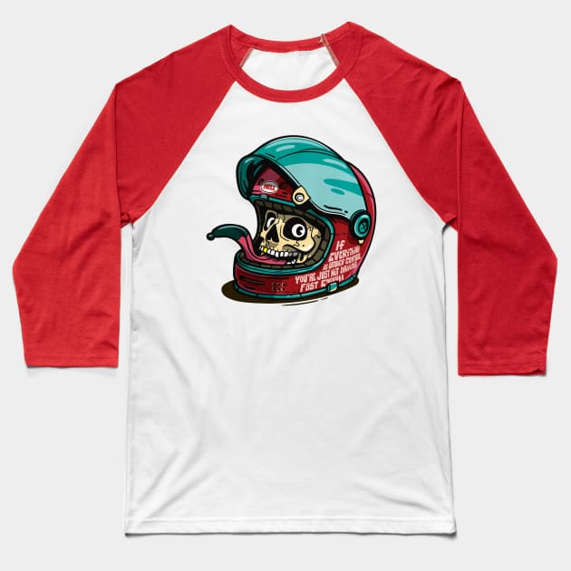 Skull in Helm Baseball T-Shirt by Helm Store